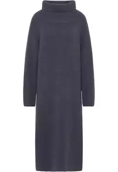 Платье RISA Strick Langarm Midi, цвет Graublau