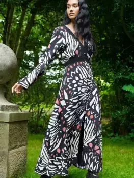 Платье Ro&Zo Butterfly Print Maxi, разноцветный