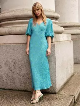 Платье Ro&Zo Evora Animal Burnout, синее