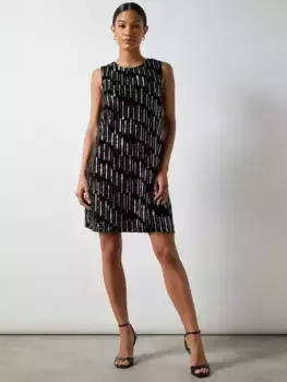 Платье Ro&Zo Petite Lucille Sequin Shift, черный