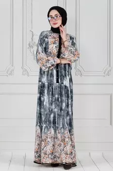 Платье robali magnolia из вискозы Sevitli, черный