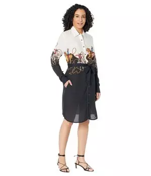 Платье Roper, Retro Border Print Rayon Western Shirtdress