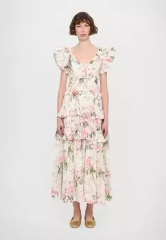 Платье ROSE BACKLESS ANKLE GOWN Needle & Thread, розовый