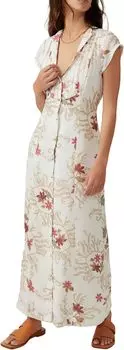 Платье Rosemary Printed Midi Free People, цвет Ivory Combo