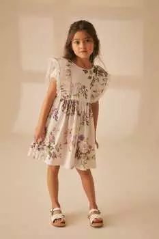 Платье Rosemore из джерси с оборками Laura Ashley, бежевый