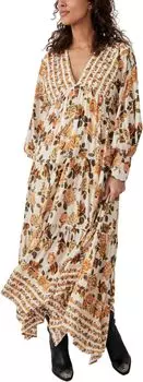 Платье Rows Of Roses Maxi Free People, цвет Ivory Combo