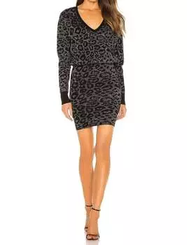 Платье Roxanne в угольно-сером цвете All Saints, серый