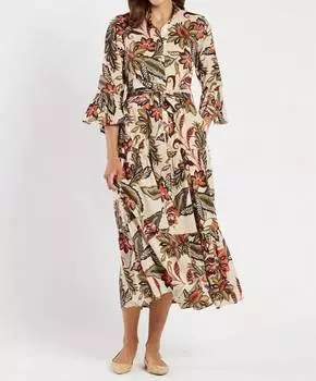 Платье Roxie в цвете Falling Floral Almond JUDE CONNALLY