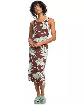 Платье Roxy Good Keepsake Printed, цвет Bitter Chocolate Palmeria