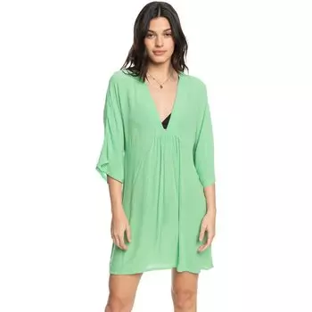 Платье Roxy Seaside Sky Short Sleeve Short, зеленый