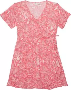 Платье Roxy That Kind Of Girl Wrap Skater Dress, цвет Sunkissed Coral Tropical Tide