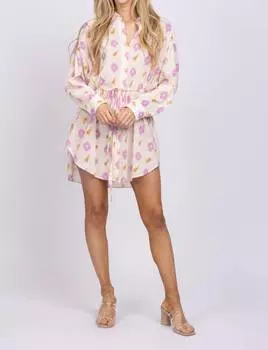 Платье Roxy в сиреневом икате XIRENA