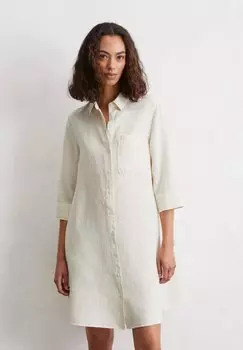 Платье-рубашка A SHAPED 3/4 SLEEVE SHORT LENGTH BREAST POCKET Marc O'Polo, бежевый