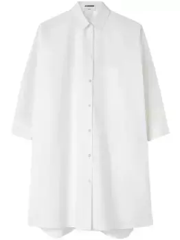 Платье-рубашка А-силуэта JIL SANDER, белый