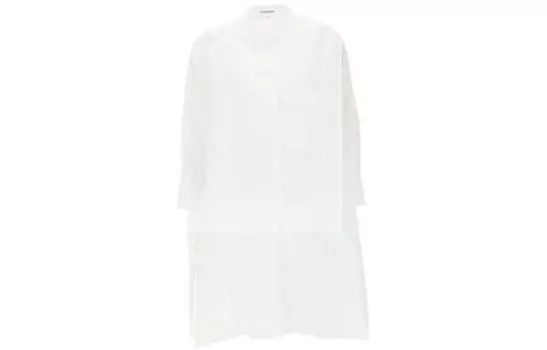 Платье-рубашка А-силуэта JIL SANDER, белый