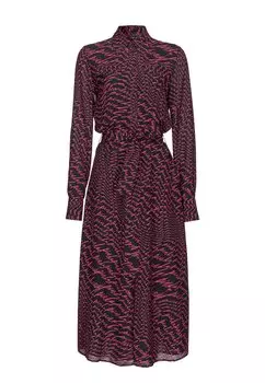 Платье-рубашка Absent Pinko, цвет black/fuchsia