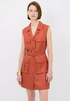 Платье-рубашка adL, темно-красный