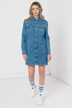 Платье-Рубашка Aline с вырезами Tommy Jeans, синий