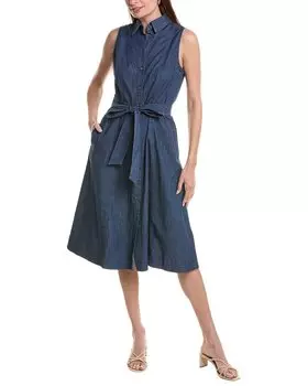 Платье-рубашка Anne Klein Denim, синий