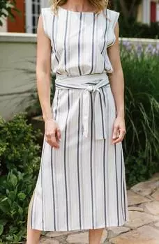 Платье-рубашка Aprea Tie цвета слоновой кости cupcakes and cashmere