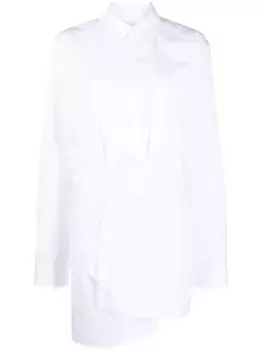 Платье-рубашка асимметричного кроя OFF-WHITE, белый