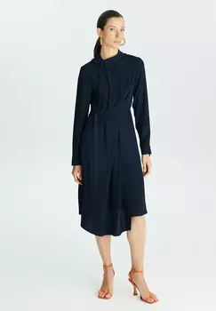 Платье-рубашка ASYMMETRIC BUTTON Rue les crateurs, темно-синий