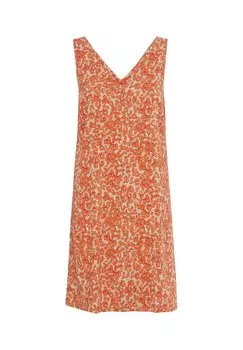 Платье-рубашка Aya ICHI, коралловая роза Leo aop