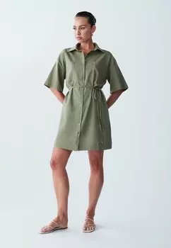 Платье-рубашка AZHA MINI ST MRLO, зеленый