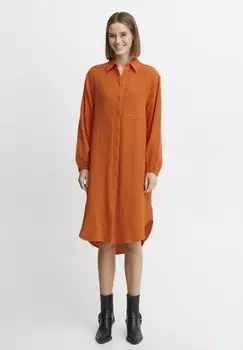 Платье-рубашка b.young, оранжевый