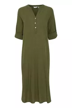 Платье рубашка b.young Shirt Dress, оливковый