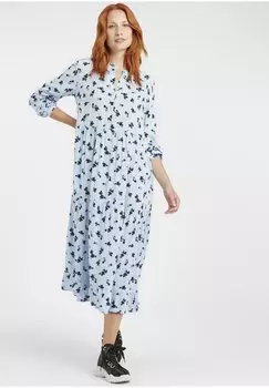 Платье-рубашка b.young, светло-синий