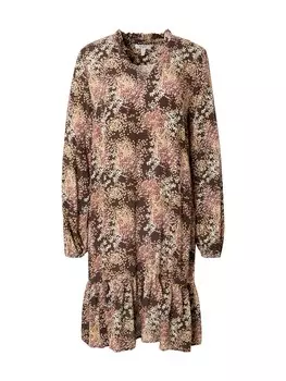 Платье-рубашка b.young, темно-коричневый