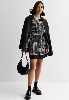 Платье-рубашка Belted New Look, цвет black pattern