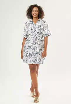 Платье-рубашка BELTED PRINTED Maison Form'elle, синий