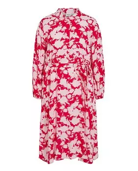 Платье-рубашка больших размеров Evoked, фуксия