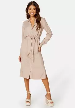 Платье-рубашка Bubbleroom, бежевый