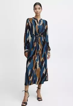 Платье-рубашка BYHISIA b.young, микс Посейдон