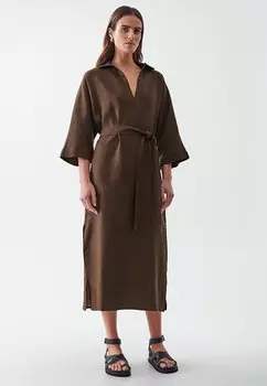 Платье-рубашка CALLI, коричневый