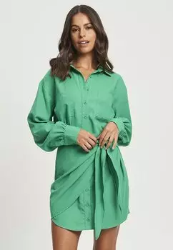 Платье-рубашка CALLI с длинными рукавами, зеленый