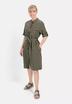 Платье-рубашка camel active, темно-зеленый