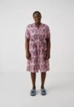 Платье-рубашка CARMENLIE PUFF V NECK DRESS Only Carmakoma, белый