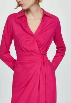Платье-рубашка Carola Mango, фуксия