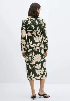 Платье-рубашка Carola Mango, зеленая