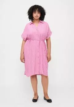 Платье-рубашка CARPENNA LOOSE DRESS ONLY Carmakoma, розовый