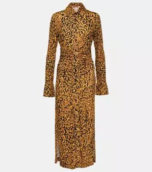 Платье-рубашка claudia с принтом Altuzarra, апельсин