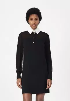 Платье-рубашка COLLAR DRESS KARL LAGERFELD, черный