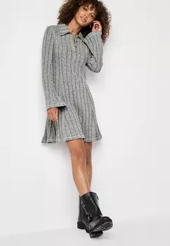 Платье-рубашка COLLARED LONG SLEEVE MINI REGULAR FIT Next, серый