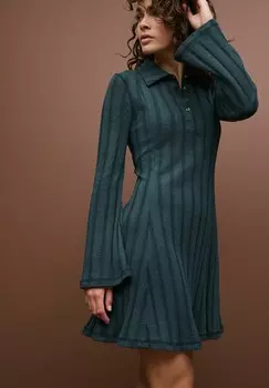 Платье-рубашка COLLARED LONG SLEEVE MINI REGULAR FIT Next, синий