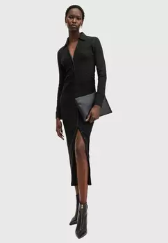 Платье-рубашка CONNIE MIDI AllSaints, черный