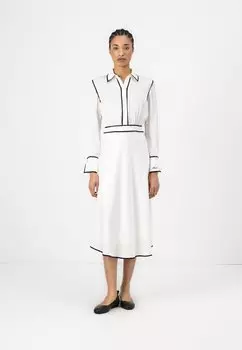 Платье-рубашка CONTRAST PIPING DRESS KARL LAGERFELD, кремовый
